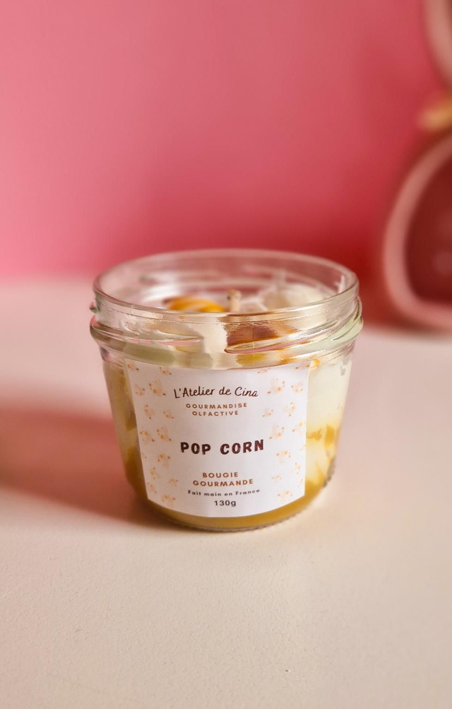 Pop corn - Bougie chantilly gourmande parfumée