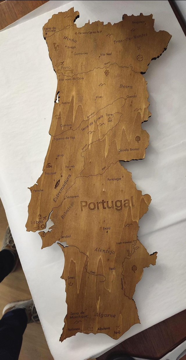 A06 – Carte du Portugal - décoration murale design