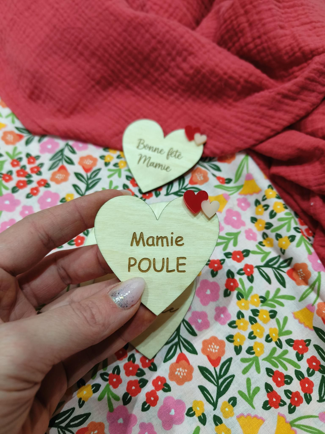 Magnet -COEUR - MAMIE POULE