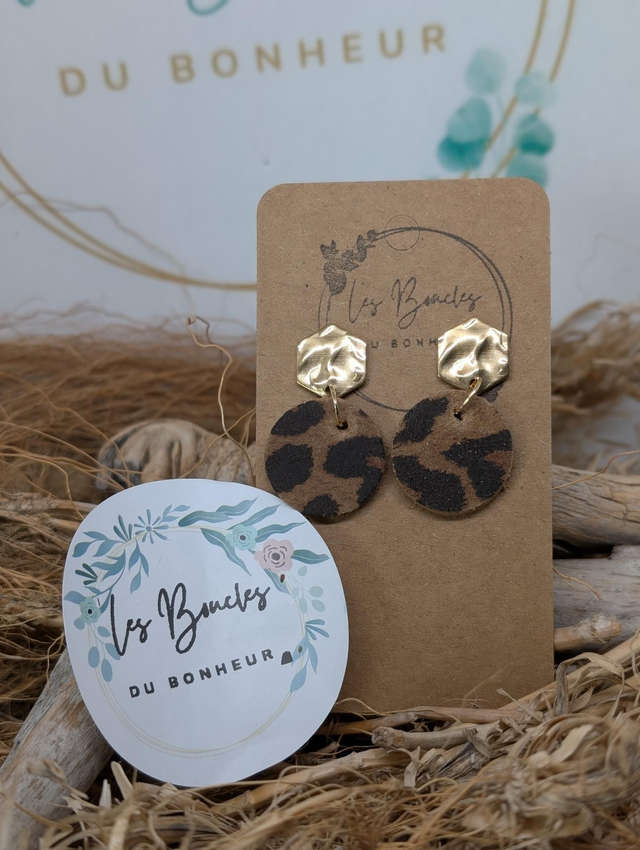 Boucles d'oreilles Anti Gaspi léopard ag104