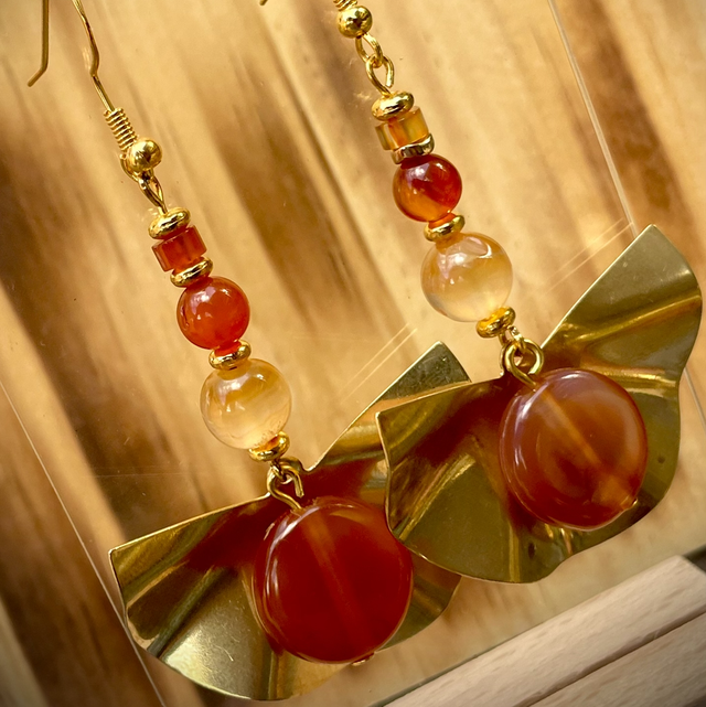 Boucles Bali Cornaline 