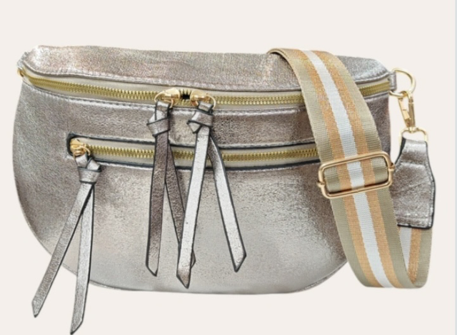 Sacoche scintillantes gris