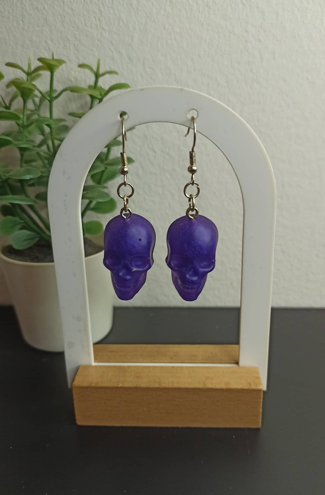 Boucle d&#039;oreille tête de mort (417)