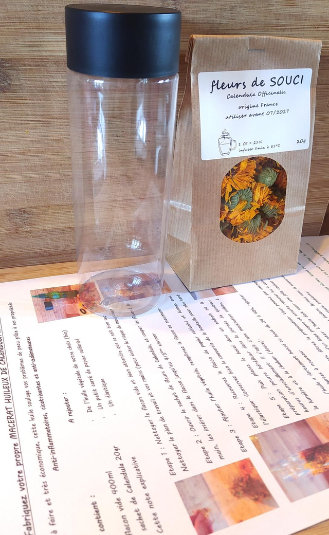 Kit pour créer votre huile de Calendula