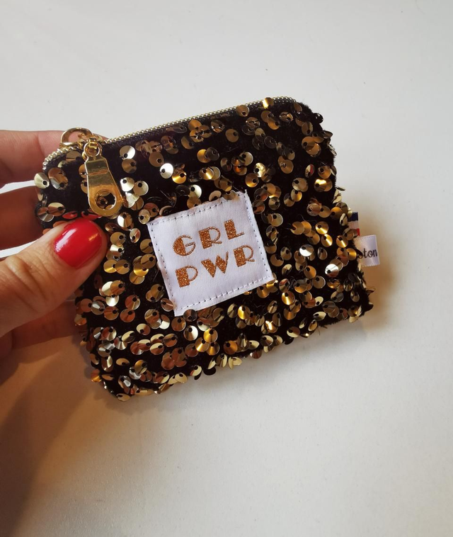 Porte-monnaie ELIOT sequin or