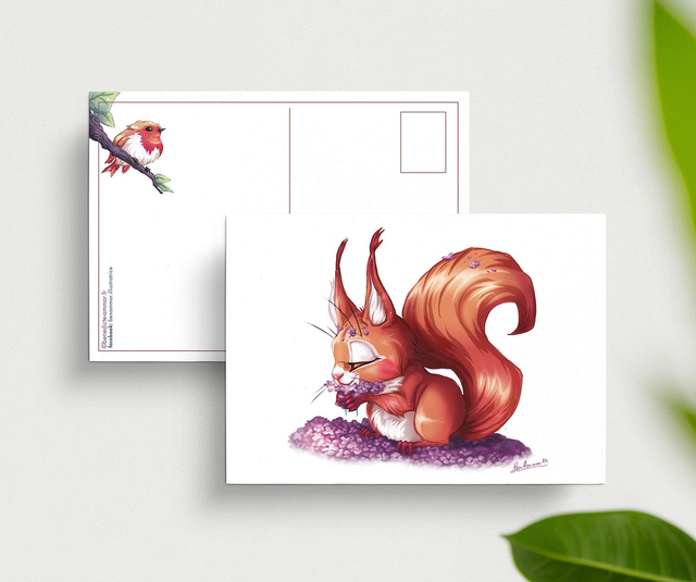 Carte postale Ecureuil 