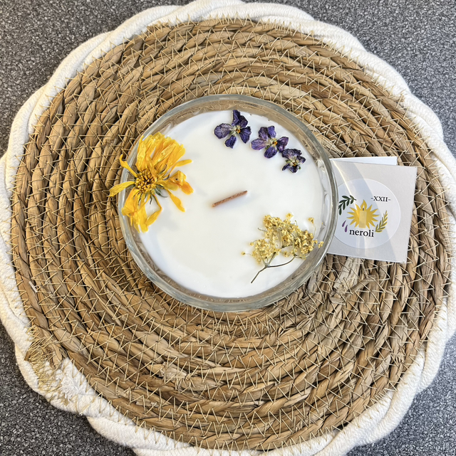 Bougie Agrumes - Couleurs printanières 