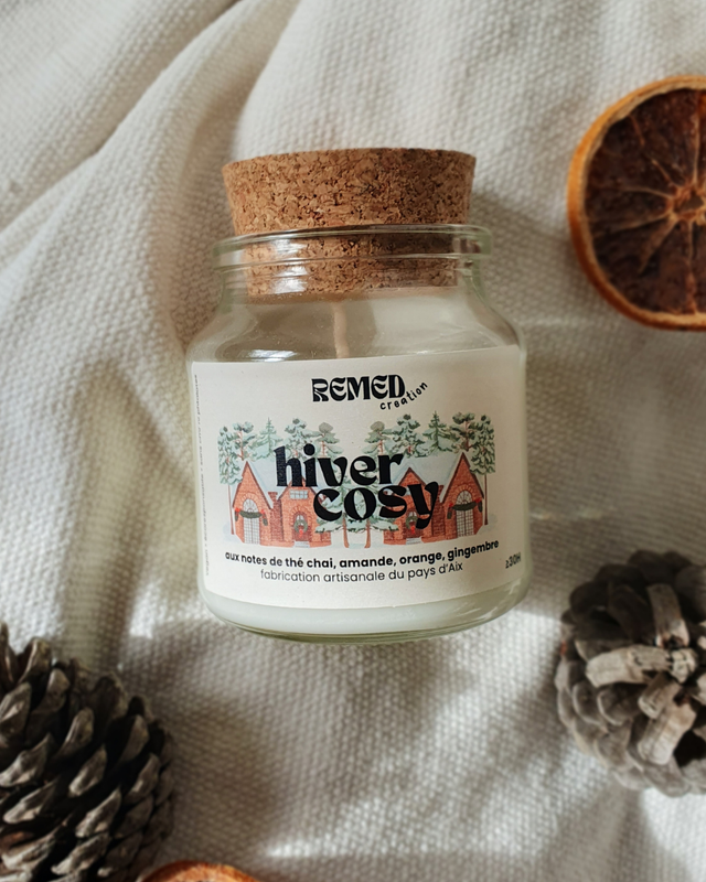 bougie hiver cosy
