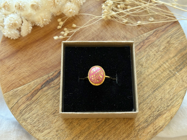 Bague fine - rose blush