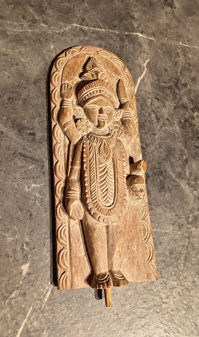 Decorative wood carved Indian Religious Deity 