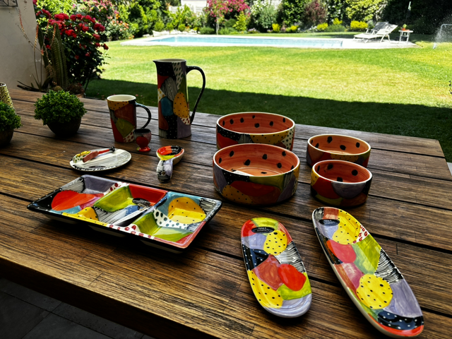 Juego cerámica Patchwork