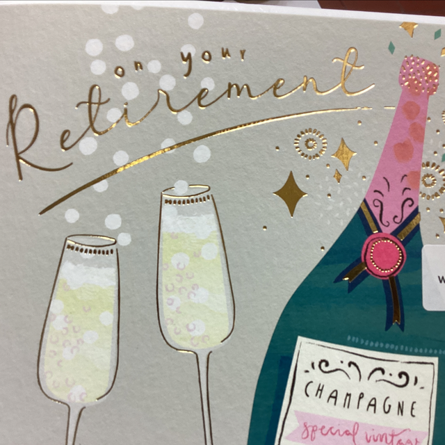 Retirement - Champagne bottle WF