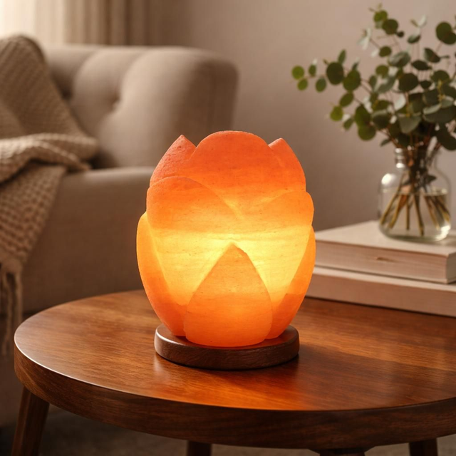"Tulipe" - Lampe de sel d'Himalaya