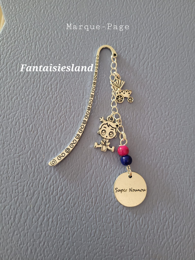 Marque-Page argenté Super Nounou - choisissez votre modèle