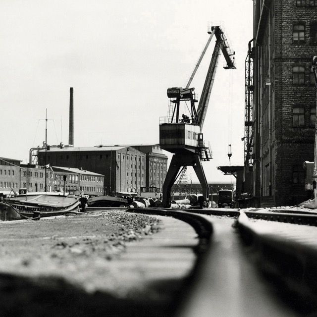 Hafen in Schwarzweiß