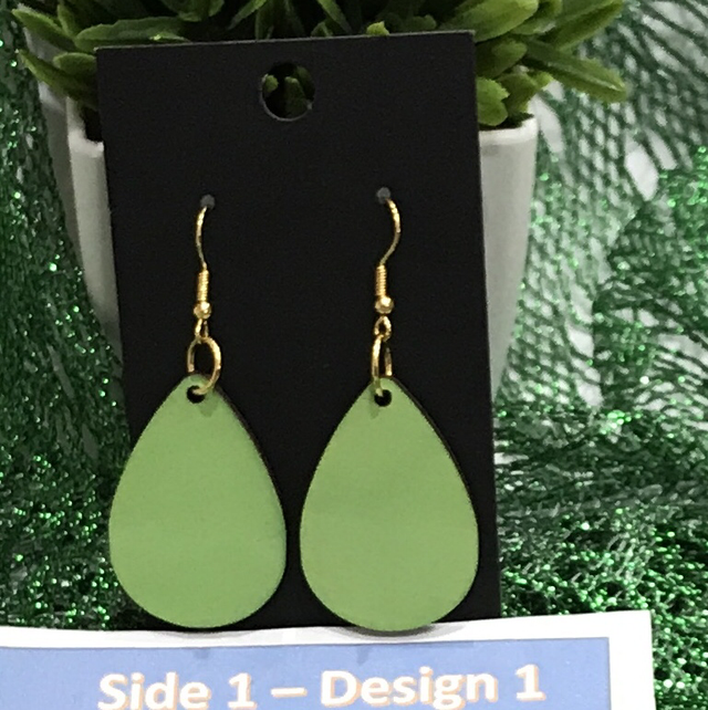 Two in One Mixed Colour Dangling Earrings- 2SD15