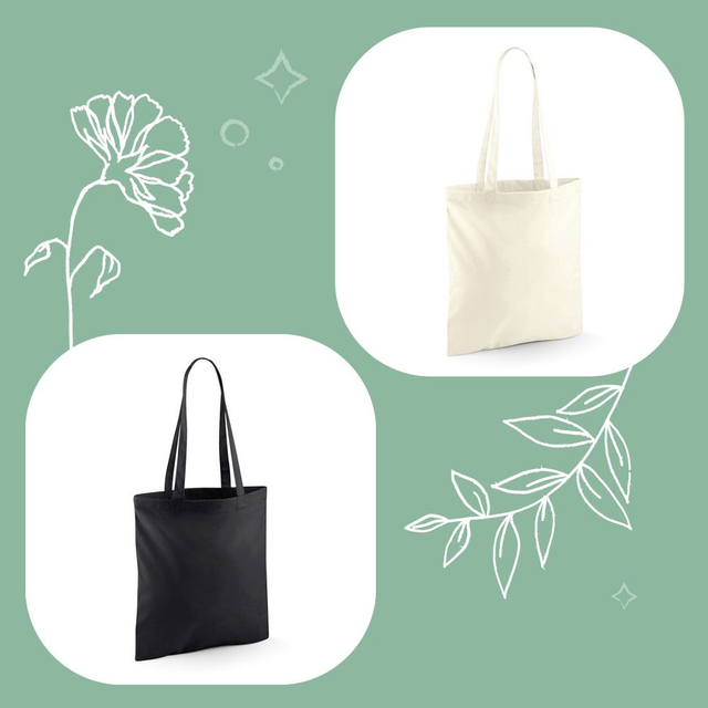 Sac Tote-bag 100% coton - poignées longues (à personnaliser)