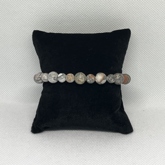 Bracelet en pierres naturelles gris