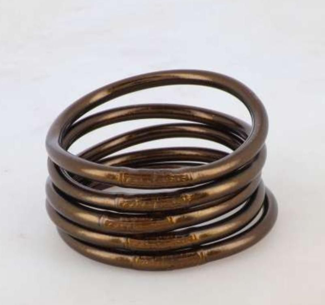 Jonc boudhiste avec mantra Chocolat