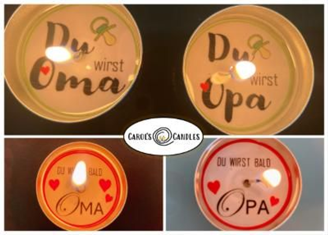 1er Teelicht - Du wirst (bald) Oma / Opa