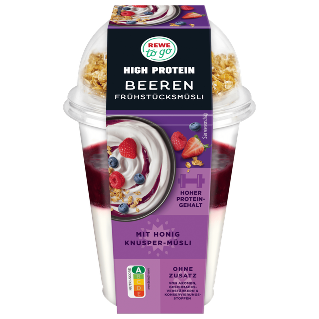REWE to go Fr�hst�cksm�sli Protein Beeren