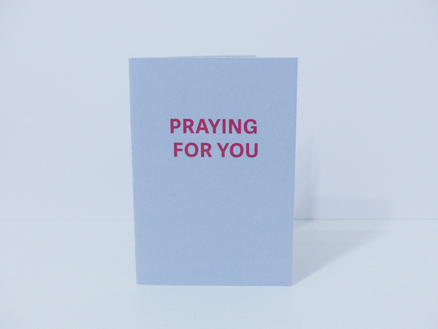 Praying for you mini greetings card