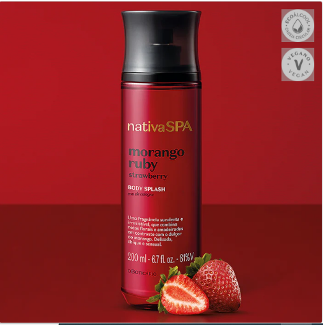  Nativa Spa Body Splash Morango Ruby 6.7 fl.oz 76%V