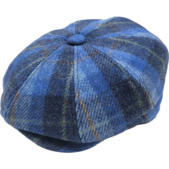 Wool Checked Newsboy Cap
