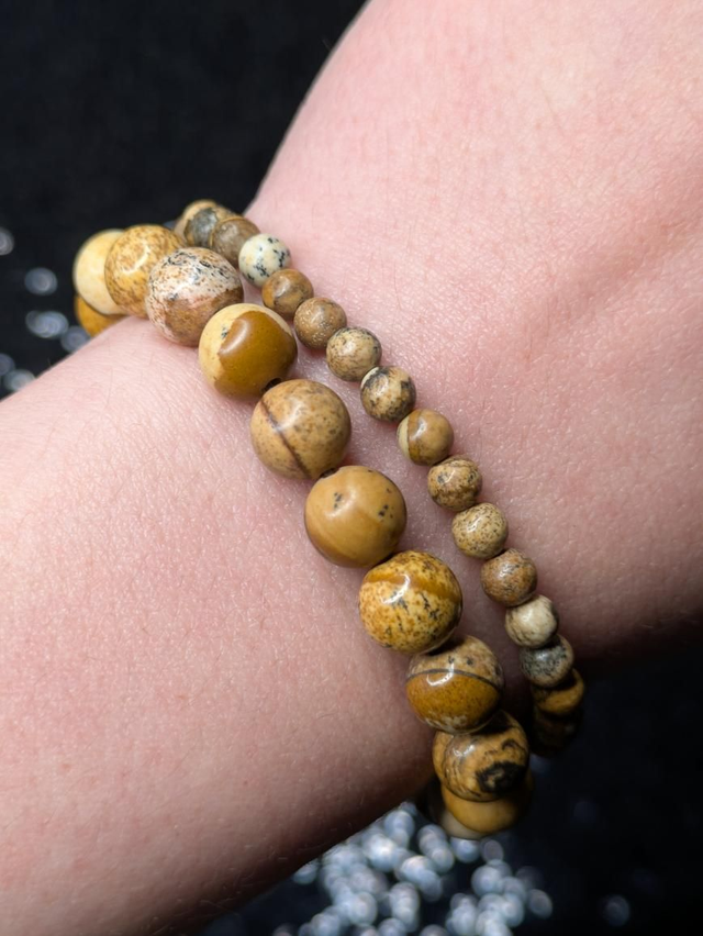 Bracelet jaspe paysage 