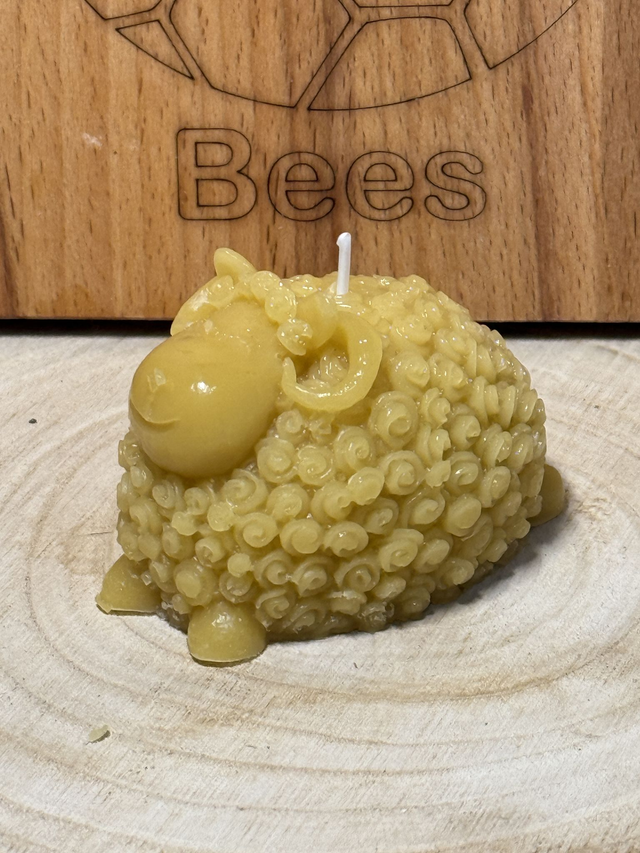 Sheep (Large) Shaped Candle - 100% Beeswax