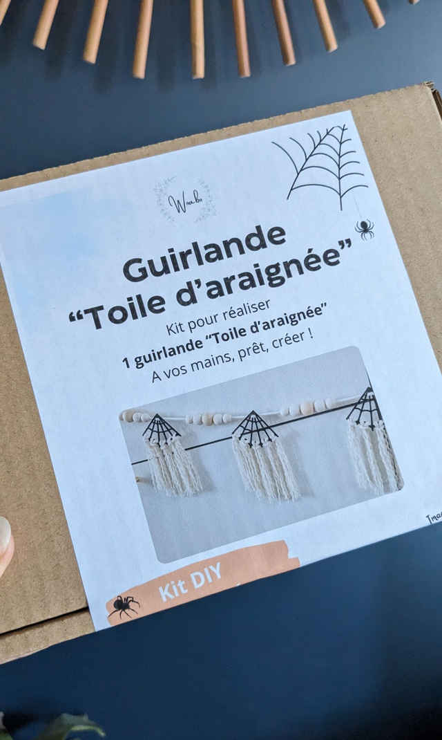 Kit DIY Guirlande &quot;Toiles d&#039;araignée&quot;