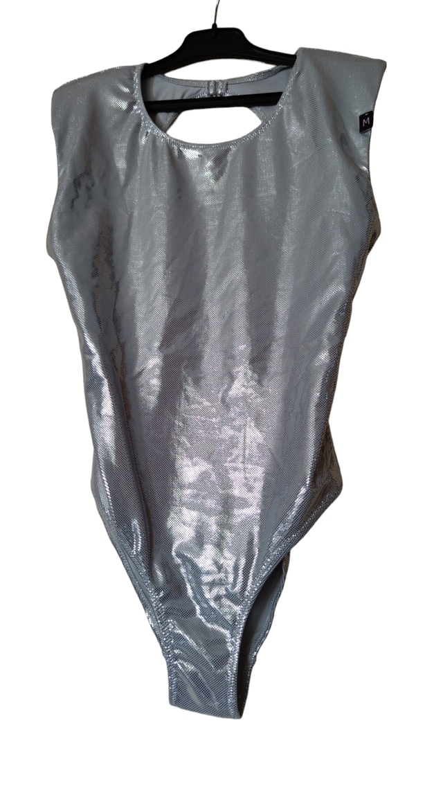 Maillot de bain une pièce argenté taille M (Undiz) 