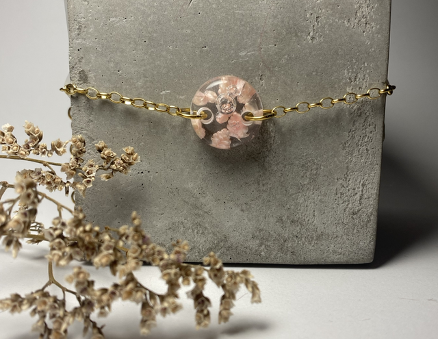 Bracelet maille ovale brisa rose 