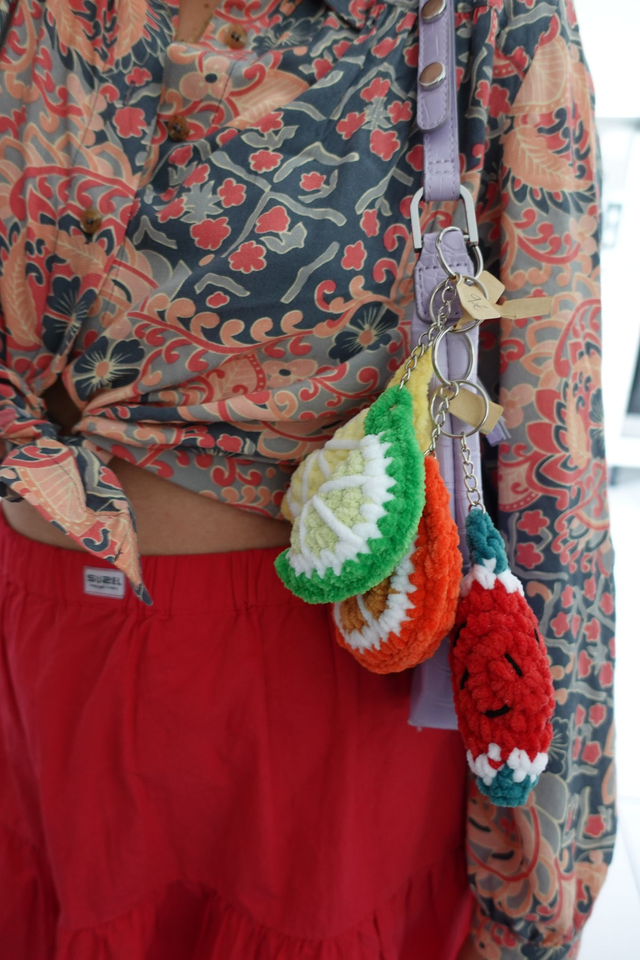 Cuties fruities| Charm de sacs agrumes en crochet
