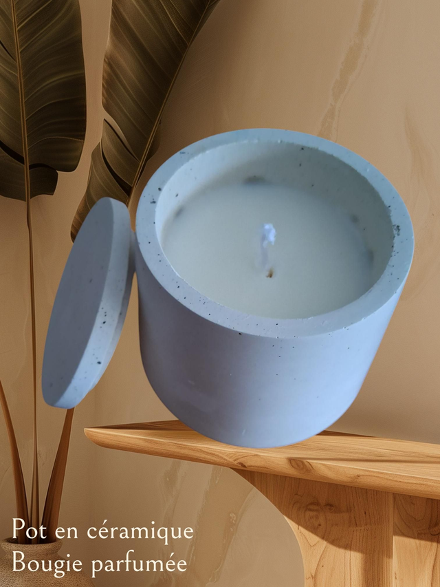 Bougie cire de soja Parfumée Fleur de coton 