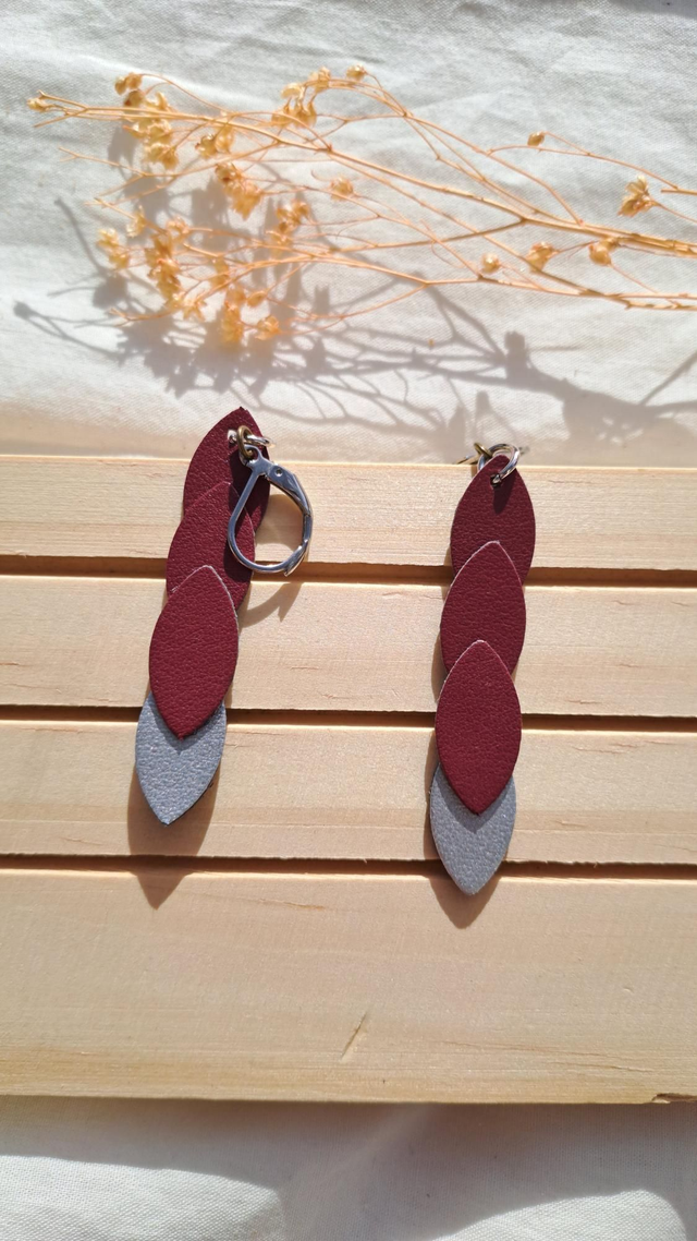 Boucles d'oreilles en matière végétale de pommes 