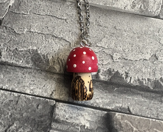 Mushroom necklace