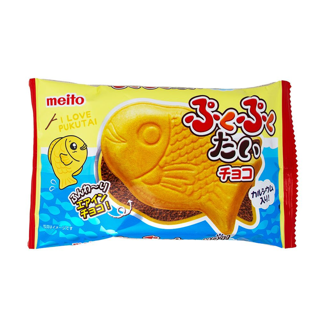 Meito Pukupuku Tai Fish-Shaped Chocolate Wafer