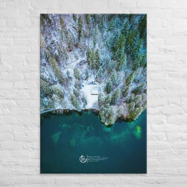 Canvas drone winter view