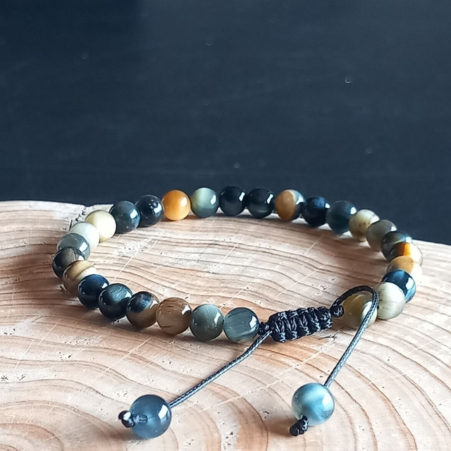 Bracelet ajustable en Oeil de loup