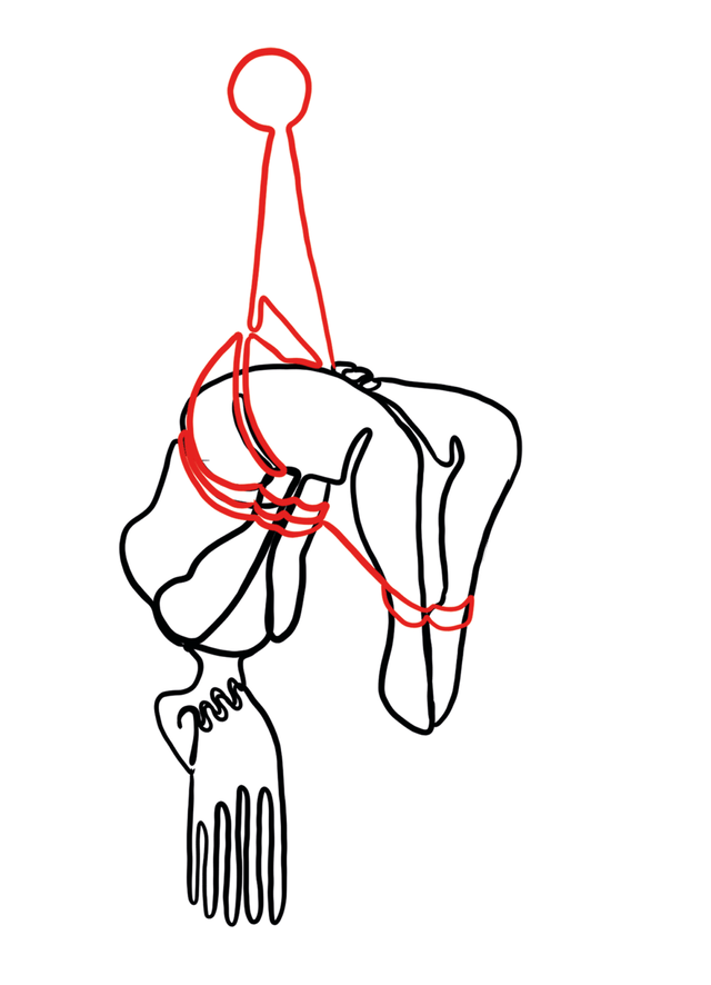 Nr 3 Tight upside down 3 -18x13 cm