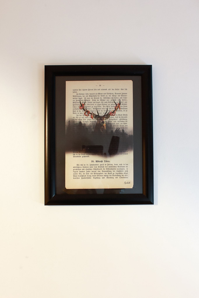 Cerf forêt encadré