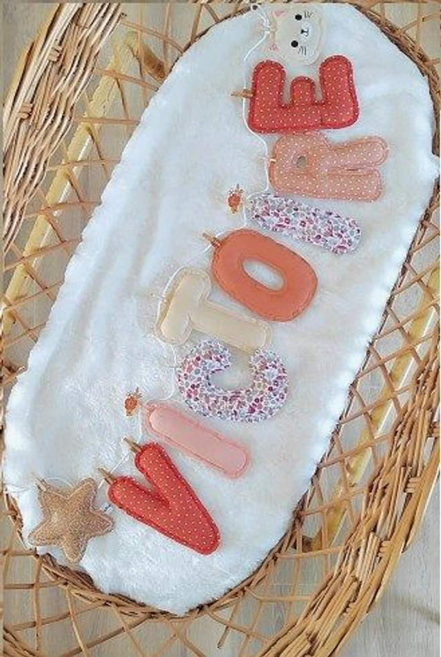 Guirlande prénom modèle VICTOIRE