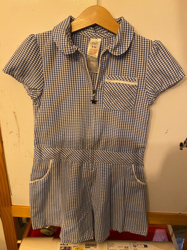 Summer Dresses Blue PLAYSUIT Age 4-5 (D31)