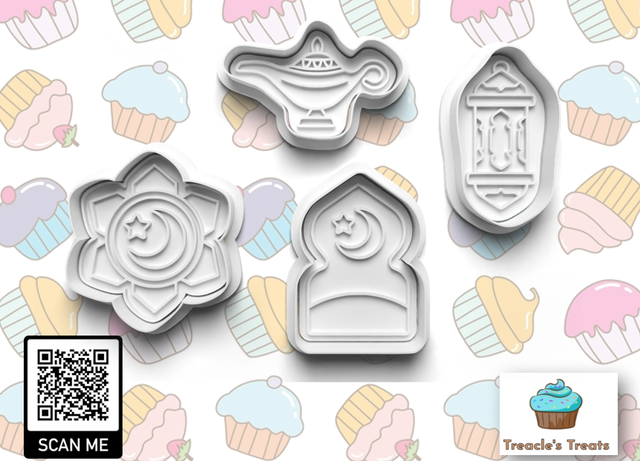 Ramadan Theme Fondant/cookie stamps with cutters