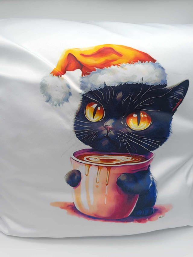 Coussin de Noël Chat