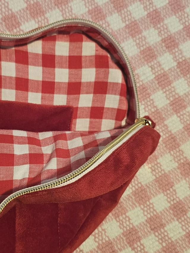 Sac bandoulière coeur rouge matelassé