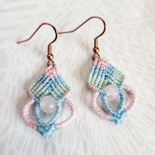 Boucles d'oreilles Eclosion pastel