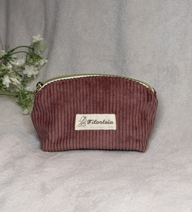 Trousse XS Vieux Rose Fleur