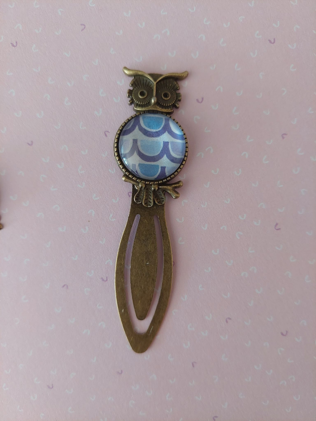 Marque page Hibou Violet et bleu